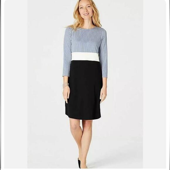 J. Jill | Striped Color Block Tunic Dress Size XS Petite - Picture 1 of 12